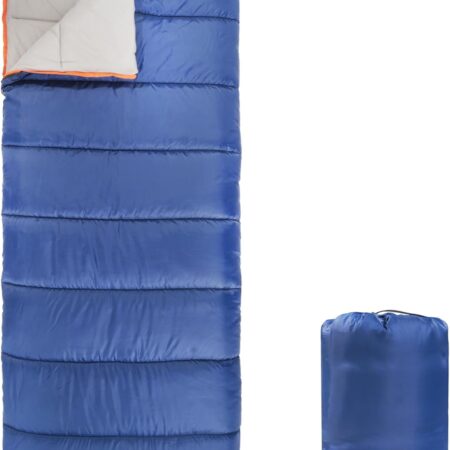 30°F Cool Weather Sleeping Bag, 75 Inches x 33 Inches, Blue