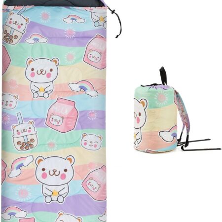 Kids Sleeping Bag for Camping - Lightweight 3 Season Backpacking Sleeping Bag, Compact Child Sleeping Bag for Girls and Boys, Waterproof Youth Sleeping Bag for Outdoor by